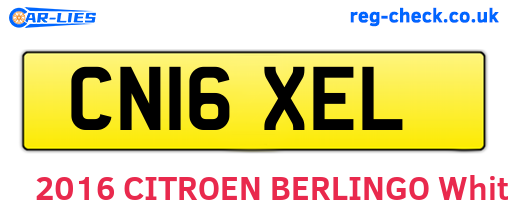CN16XEL are the vehicle registration plates.