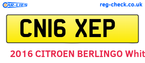 CN16XEP are the vehicle registration plates.