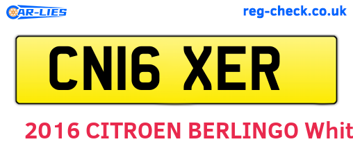 CN16XER are the vehicle registration plates.