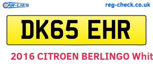 DK65EHR are the vehicle registration plates.