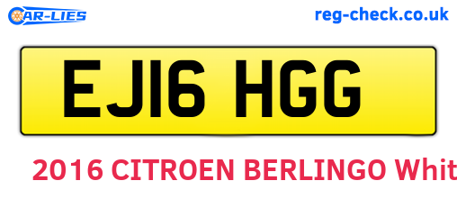 EJ16HGG are the vehicle registration plates.