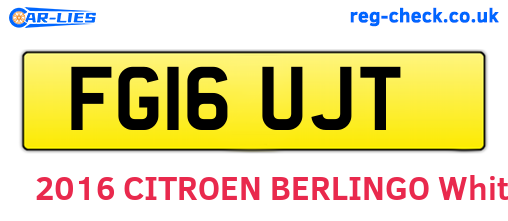 FG16UJT are the vehicle registration plates.