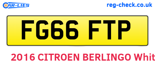FG66FTP are the vehicle registration plates.