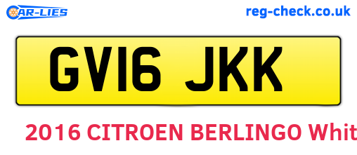 GV16JKK are the vehicle registration plates.
