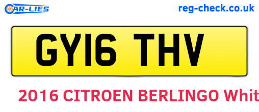 GY16THV are the vehicle registration plates.