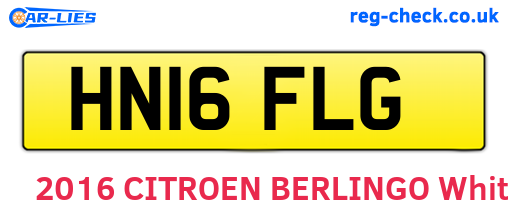 HN16FLG are the vehicle registration plates.