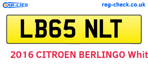 LB65NLT are the vehicle registration plates.