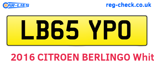 LB65YPO are the vehicle registration plates.