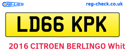 LD66KPK are the vehicle registration plates.