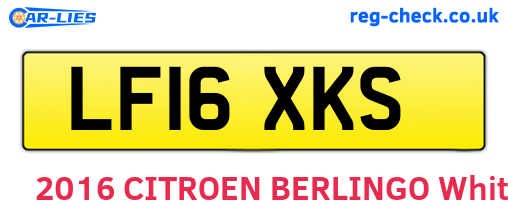 LF16XKS are the vehicle registration plates.