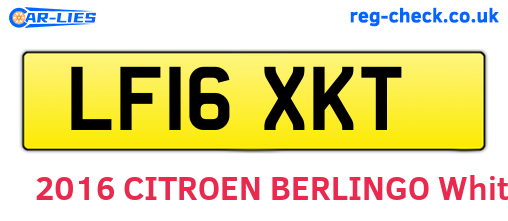 LF16XKT are the vehicle registration plates.