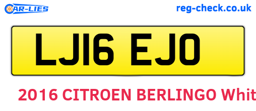 LJ16EJO are the vehicle registration plates.
