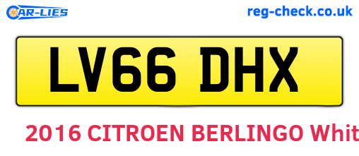 LV66DHX are the vehicle registration plates.