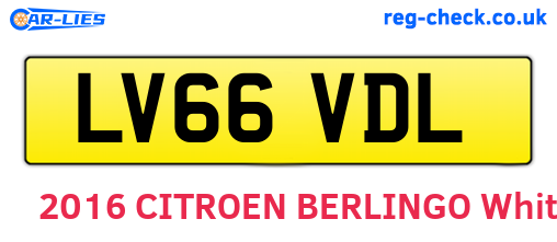LV66VDL are the vehicle registration plates.