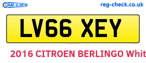 LV66XEY are the vehicle registration plates.