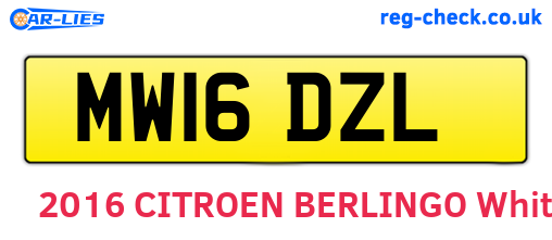MW16DZL are the vehicle registration plates.