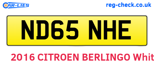 ND65NHE are the vehicle registration plates.