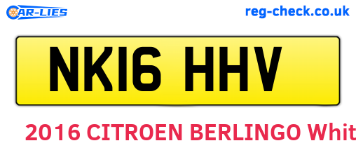 NK16HHV are the vehicle registration plates.