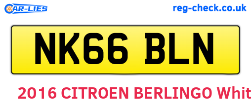 NK66BLN are the vehicle registration plates.