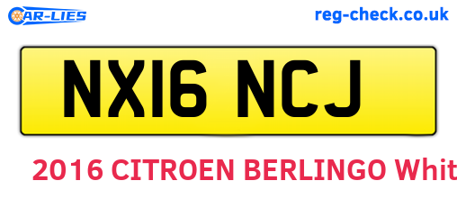 NX16NCJ are the vehicle registration plates.