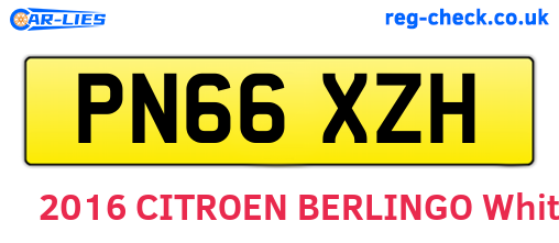 PN66XZH are the vehicle registration plates.