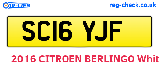 SC16YJF are the vehicle registration plates.