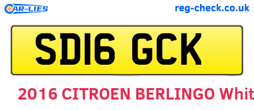 SD16GCK are the vehicle registration plates.