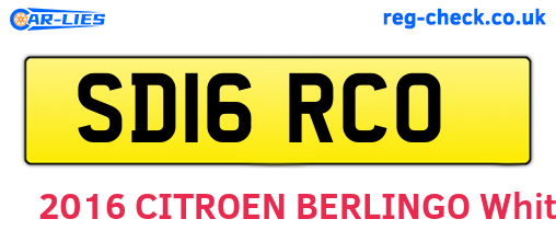 SD16RCO are the vehicle registration plates.