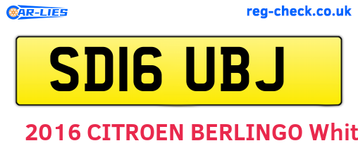 SD16UBJ are the vehicle registration plates.