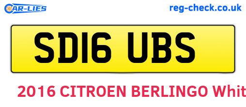 SD16UBS are the vehicle registration plates.