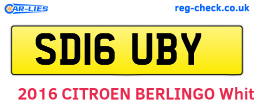 SD16UBY are the vehicle registration plates.