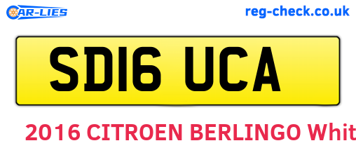 SD16UCA are the vehicle registration plates.