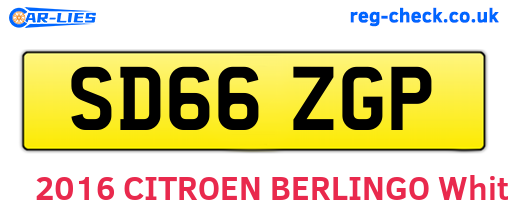 SD66ZGP are the vehicle registration plates.
