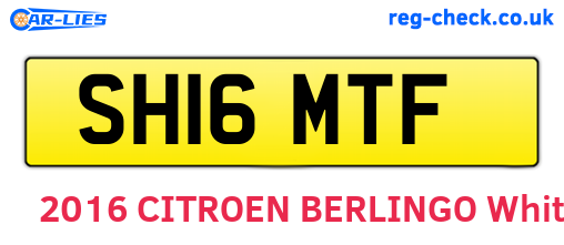 SH16MTF are the vehicle registration plates.