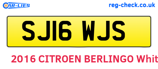 SJ16WJS are the vehicle registration plates.