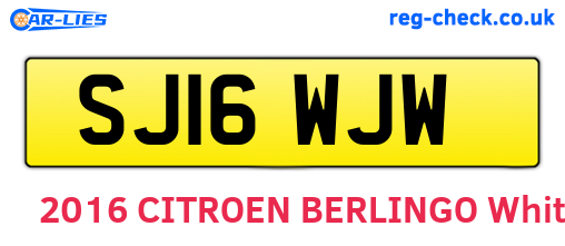 SJ16WJW are the vehicle registration plates.