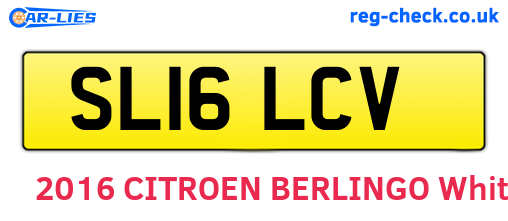 SL16LCV are the vehicle registration plates.