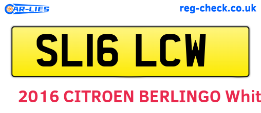 SL16LCW are the vehicle registration plates.