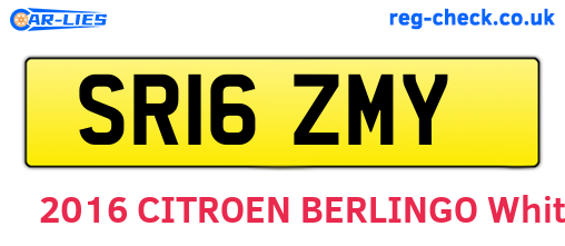 SR16ZMY are the vehicle registration plates.