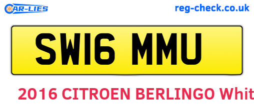 SW16MMU are the vehicle registration plates.