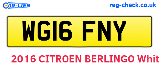 WG16FNY are the vehicle registration plates.