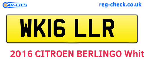 WK16LLR are the vehicle registration plates.