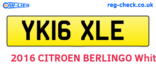 YK16XLE are the vehicle registration plates.