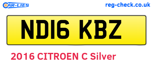 ND16KBZ are the vehicle registration plates.