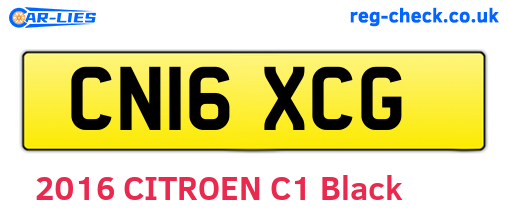 CN16XCG are the vehicle registration plates.