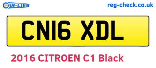 CN16XDL are the vehicle registration plates.