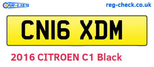 CN16XDM are the vehicle registration plates.