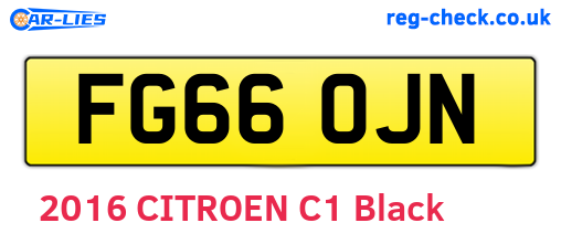 FG66OJN are the vehicle registration plates.