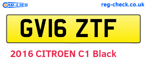 GV16ZTF are the vehicle registration plates.