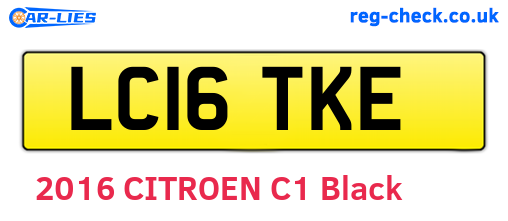 LC16TKE are the vehicle registration plates.